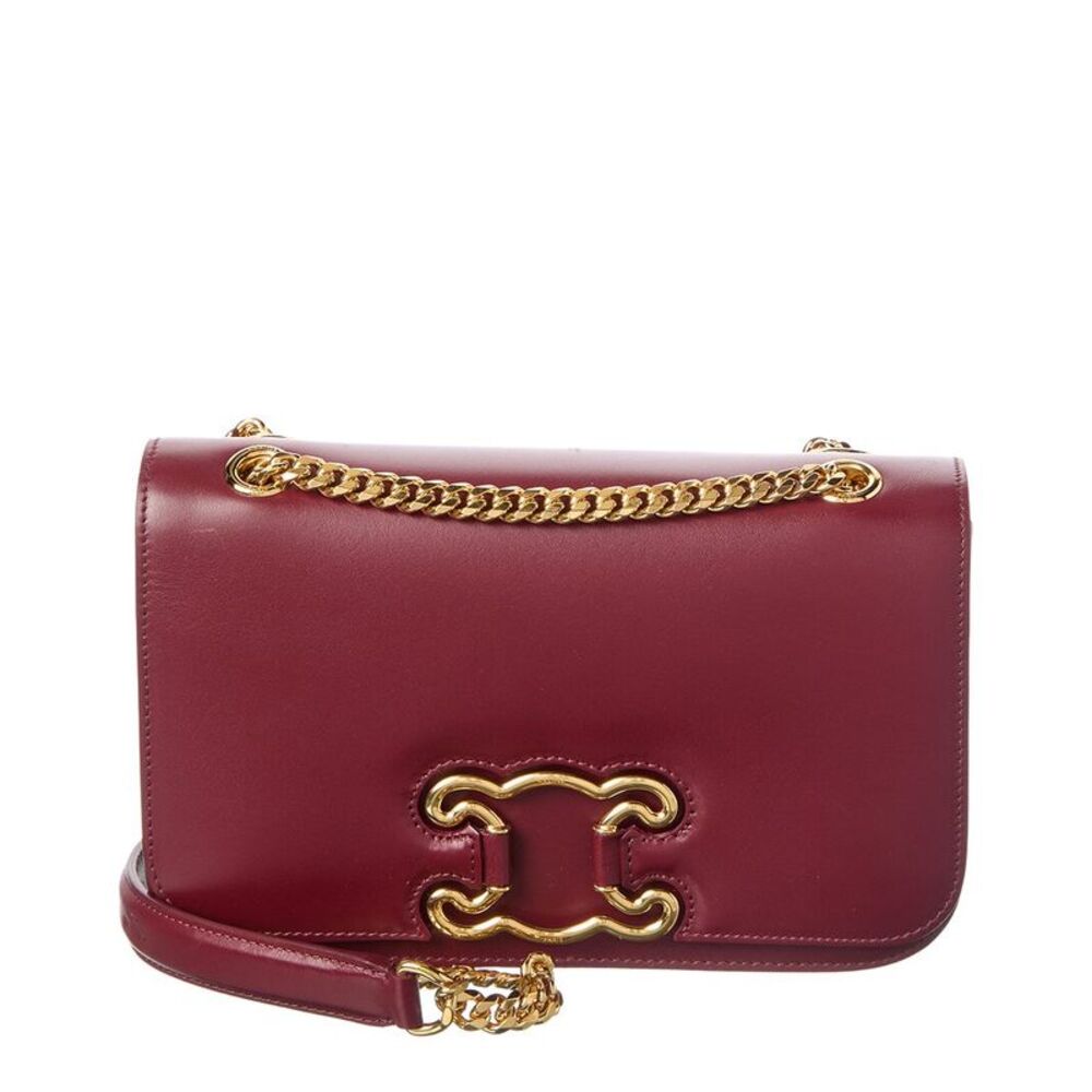 Celine Triomphe Frame Medium Leather Shoulder Bag